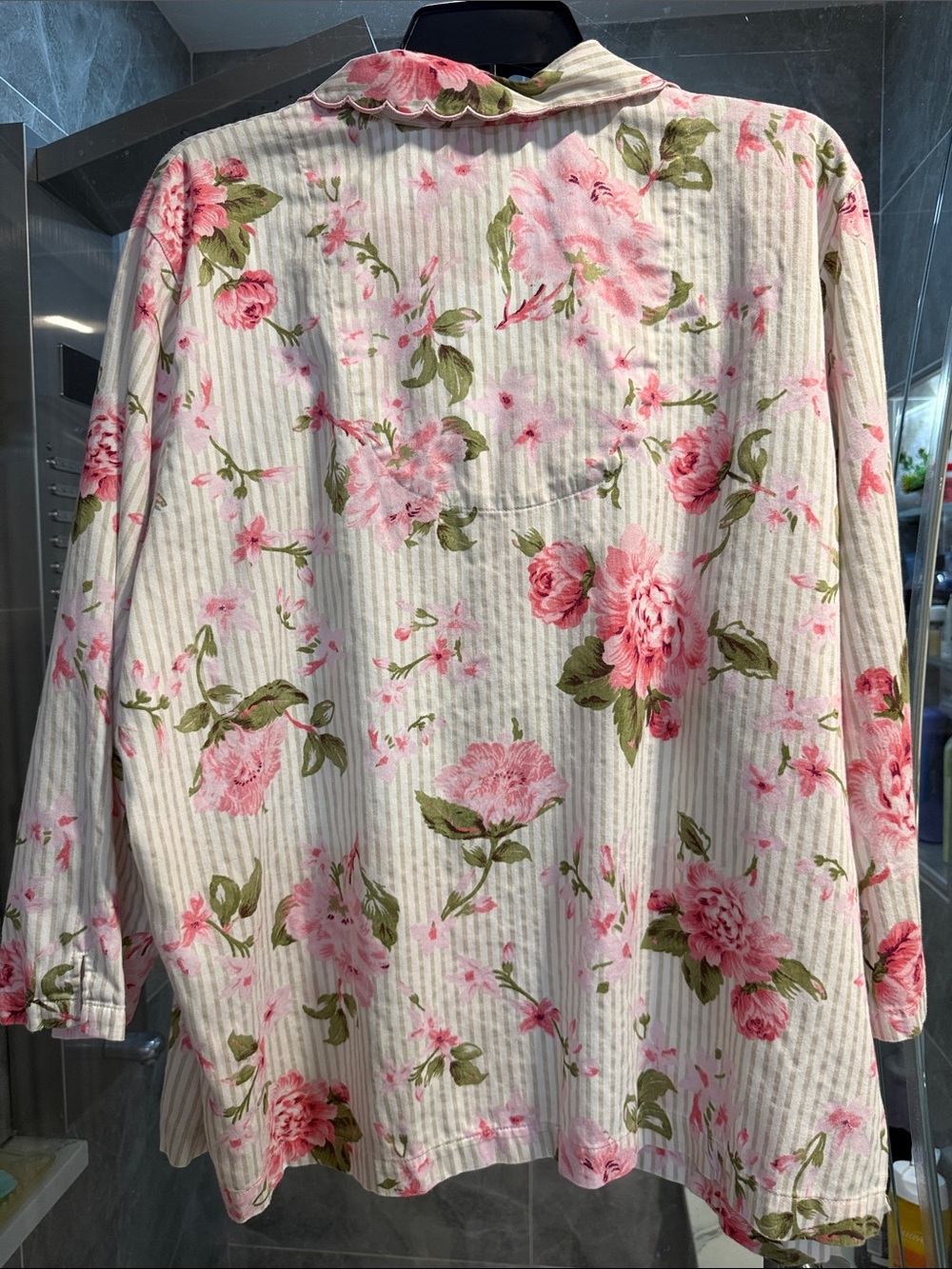 Charter Club Sleepwear Brushed Cotton Notch Collar Pajama PJ Set Floral Size XL - Picture 8 of 13